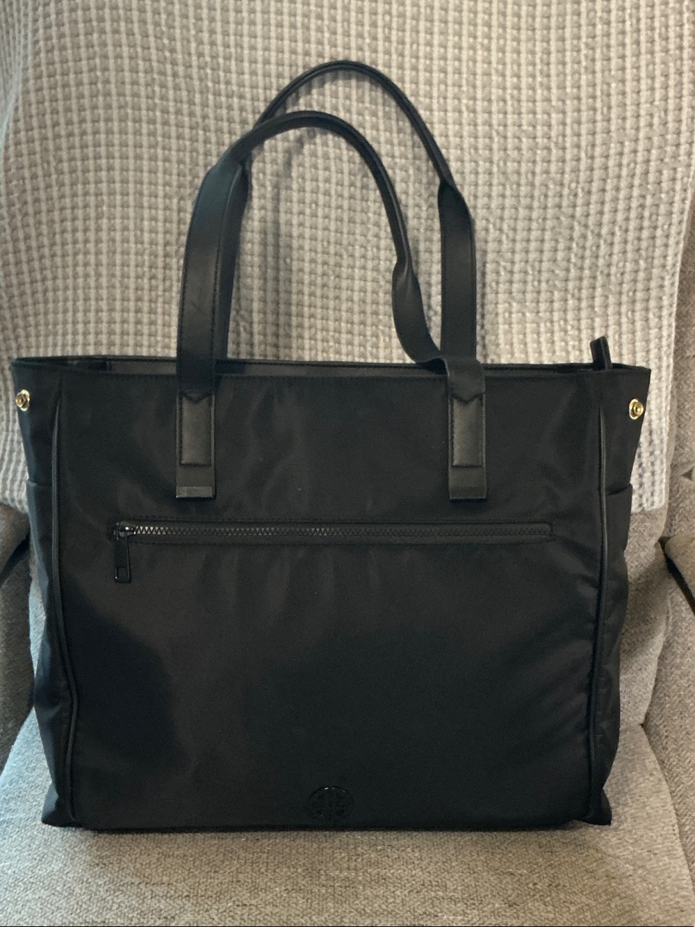 ANTONIO MELANI Black Laptop Tote Bag